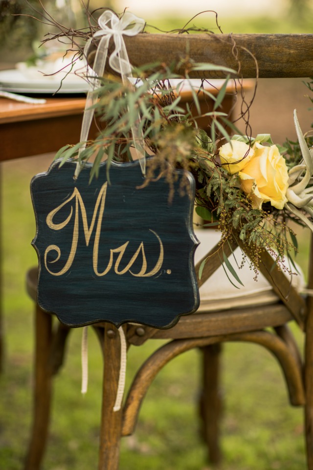 mrs wedding seat sign