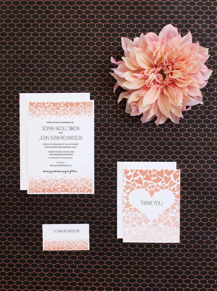 free ombre printable wedding invitation