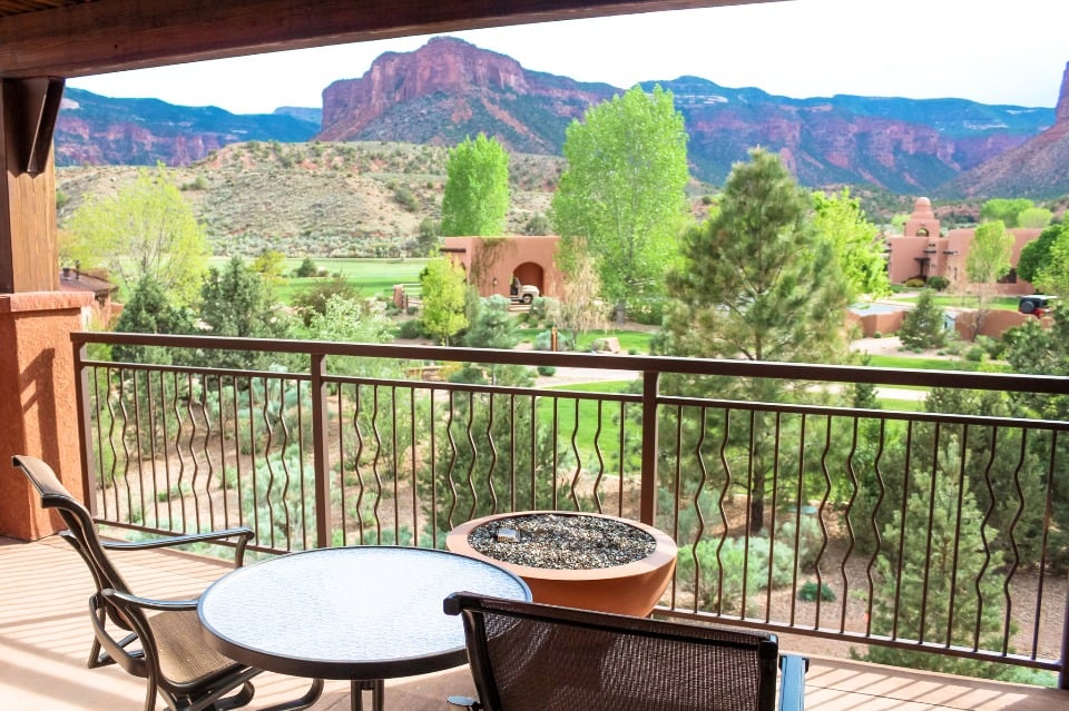 View off the patio of Gateway Canyons Resort