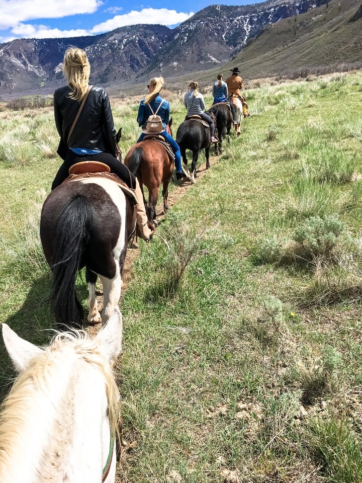Riding horses at Palisade Ranch in Gateway Colorado