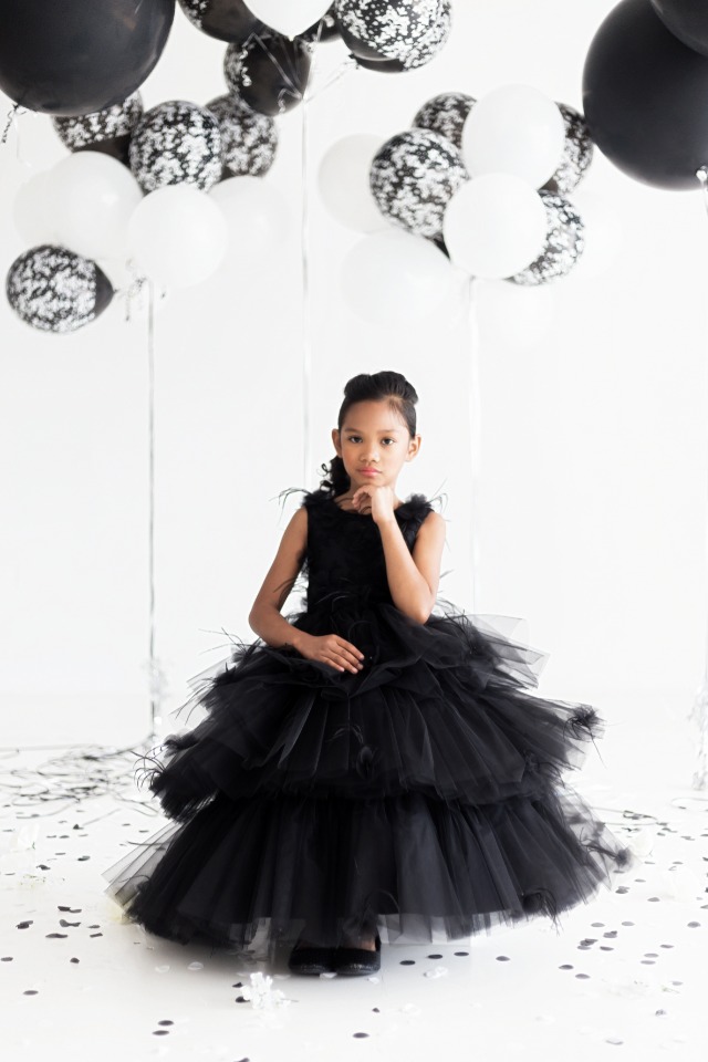 tulle and feathers for your flower girl