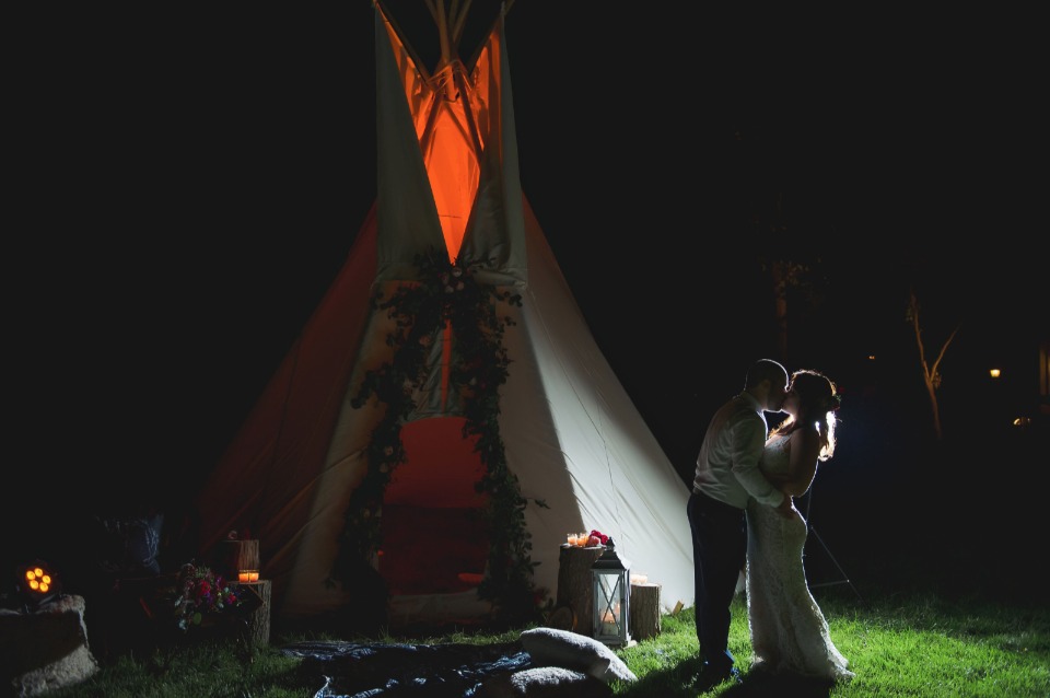 Boho wedding tent