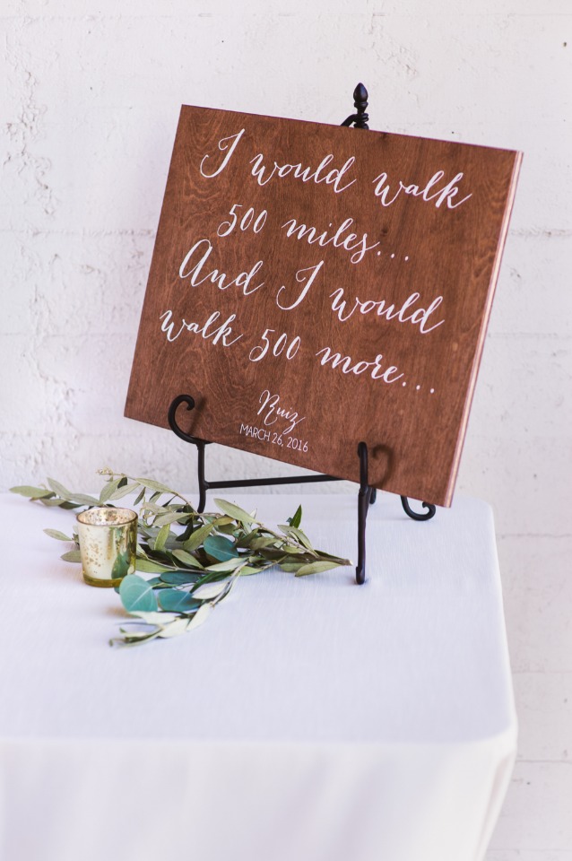 Wedding quote from "I'm gonna be" by The Proclaimers