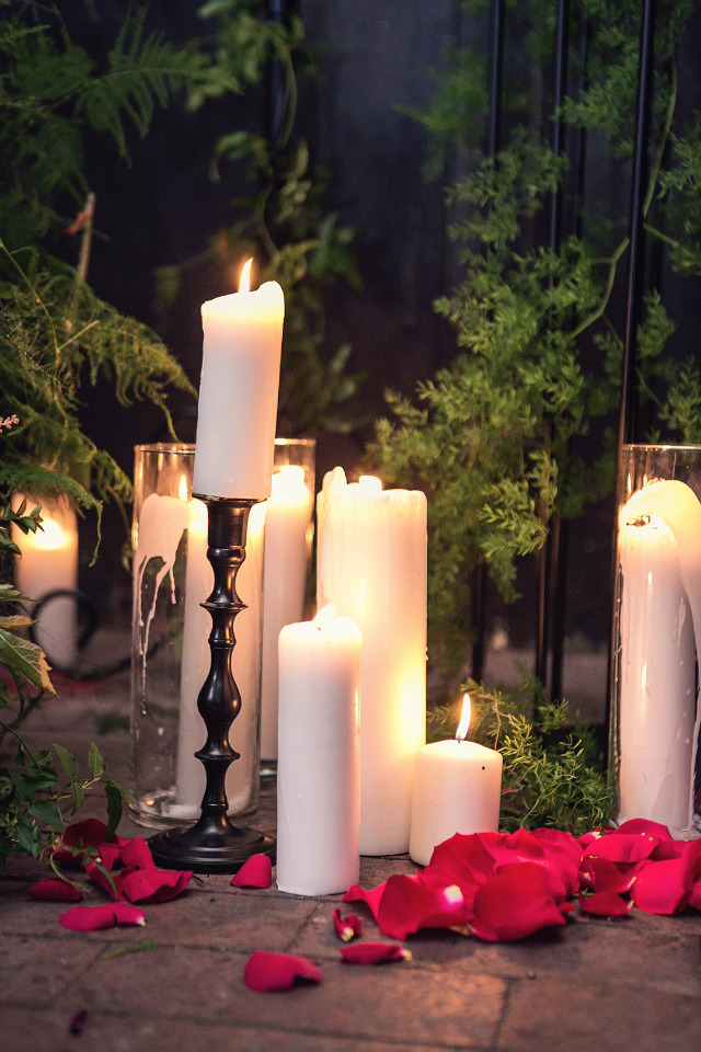 wedding lighting pillar candles