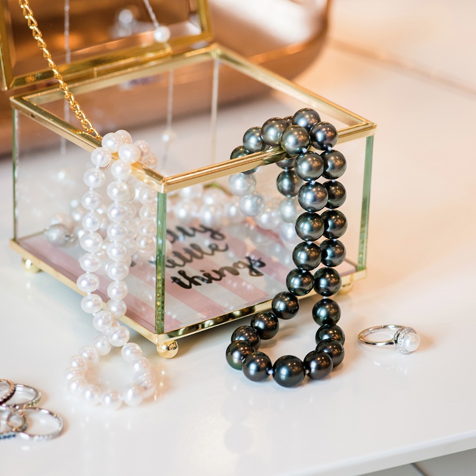 Fresh water pearl necklaces and ring from Shane Co