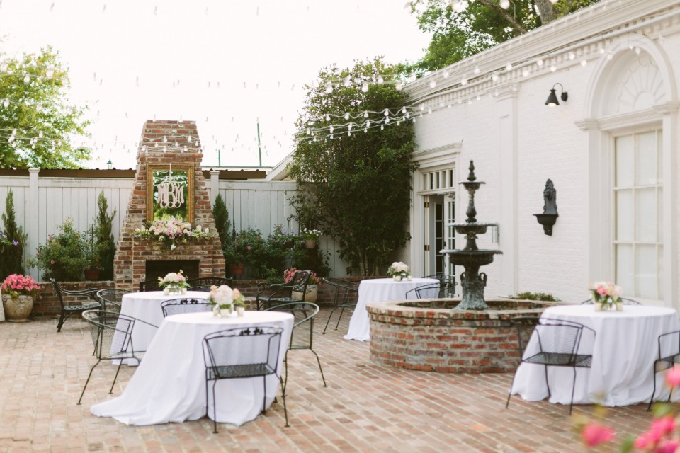 patio seating for your wedding reception