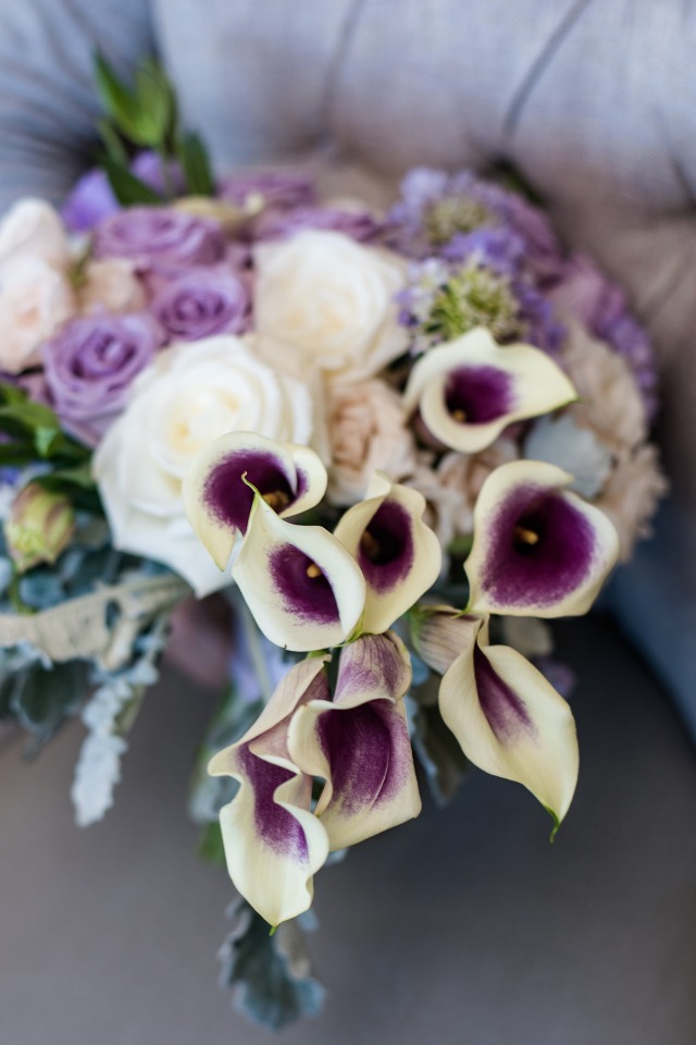 Beautiful purple and white bouquet