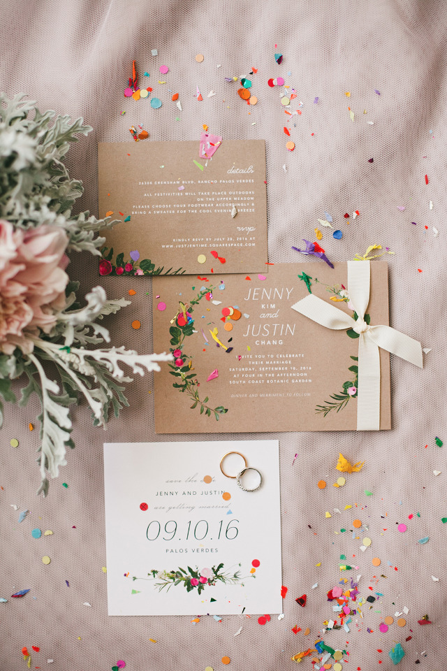 classy floral wedding invites