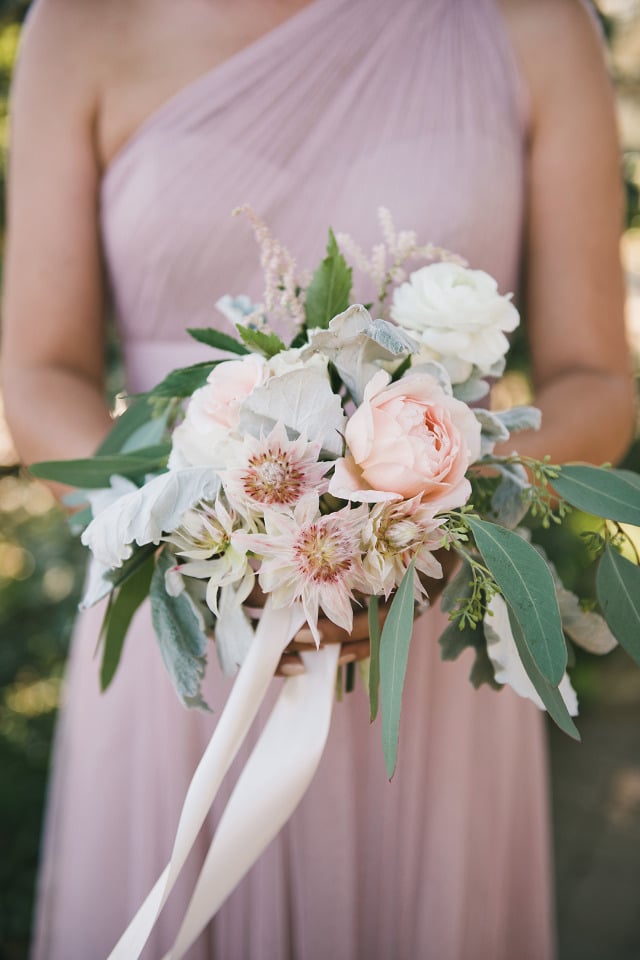 pretty pink bridesmaid bouquet