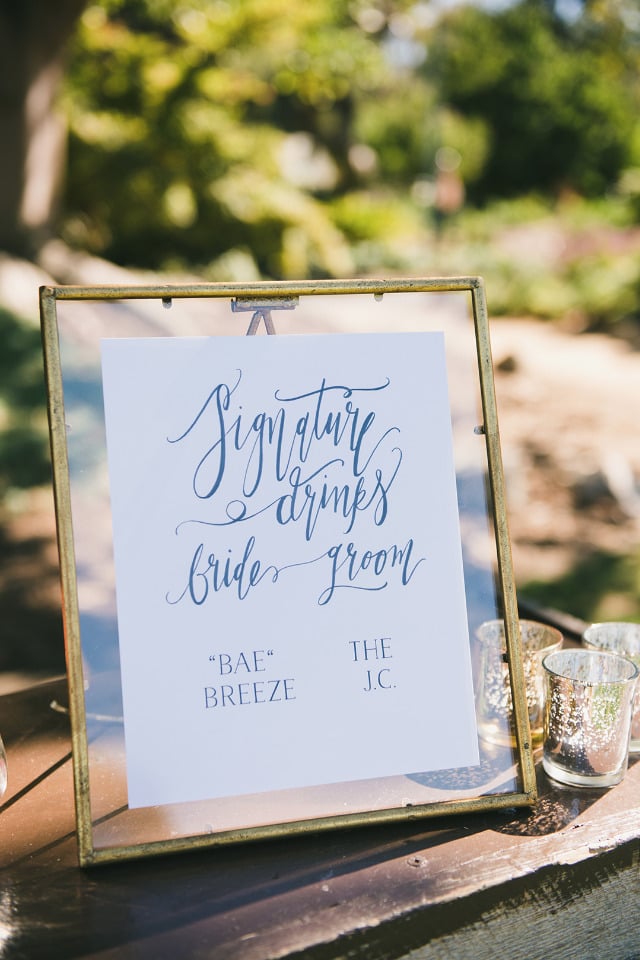 siganture drinks wedding sign