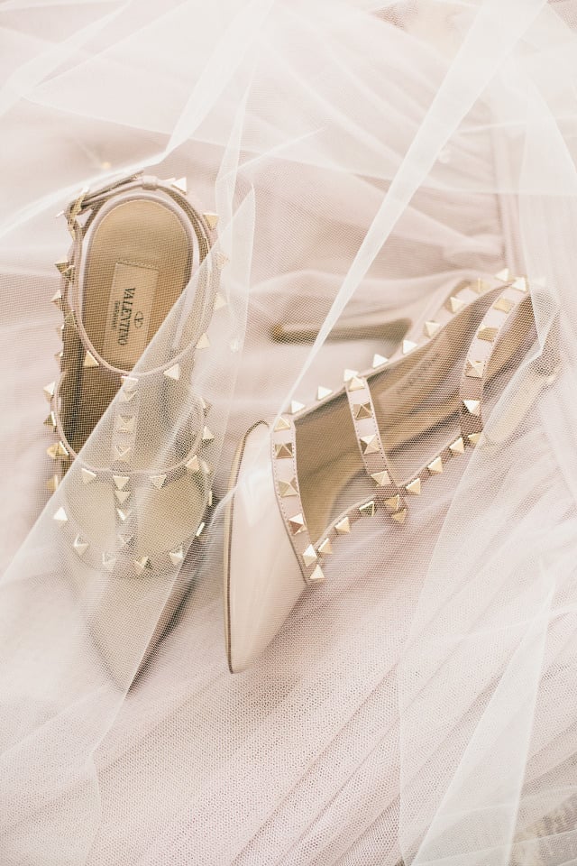 Valentino studded nude wedding shoes