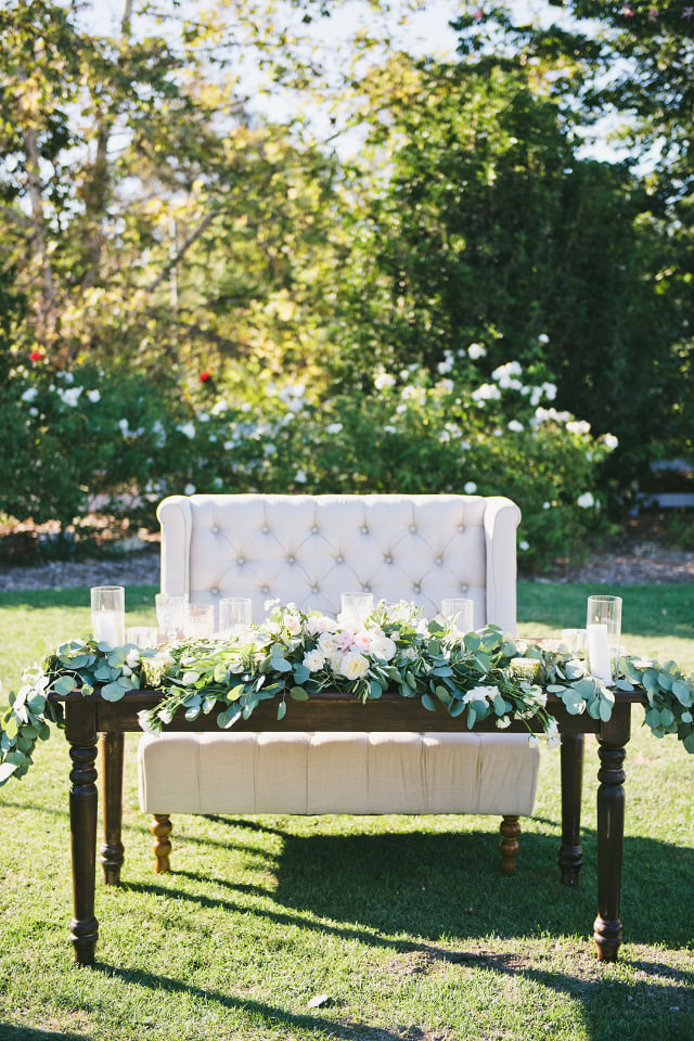 romantic wedding sweetheart table