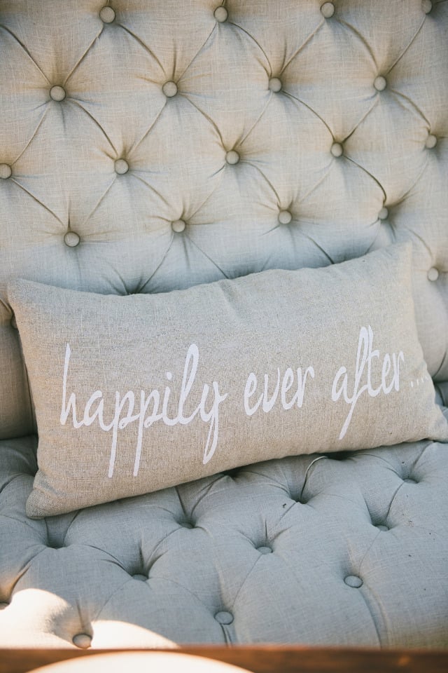 happily ever after wedding pillow