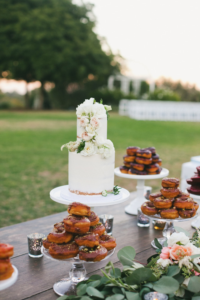 yummy donuts and wedding cake