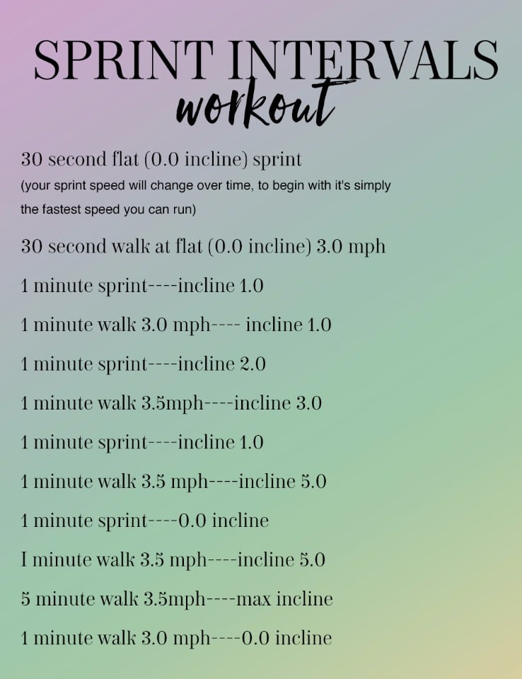 sprint interval workout while your on vacation
