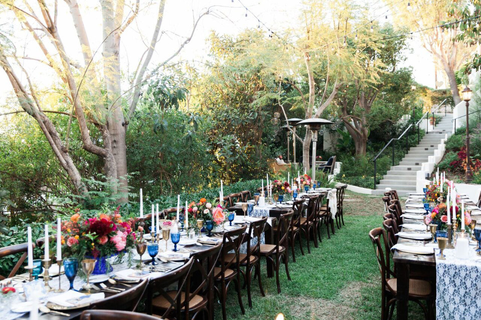 beautiful outdoor wedding reception
