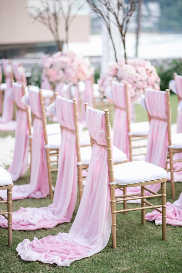 Pink chair sash