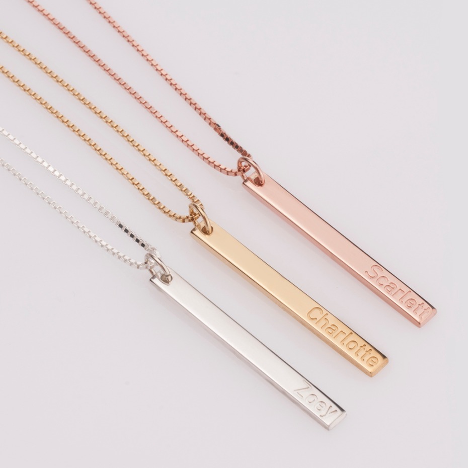 Custom bar necklace from ONecklace
