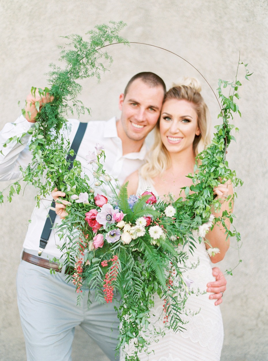 Photo booth floral ring prop