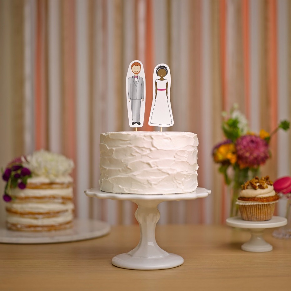 Bride and Groom Wedding Cake Topper