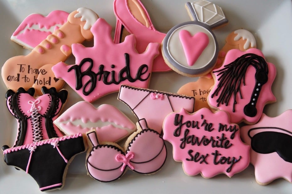Bride Bachelorette Party Sugar Cookies