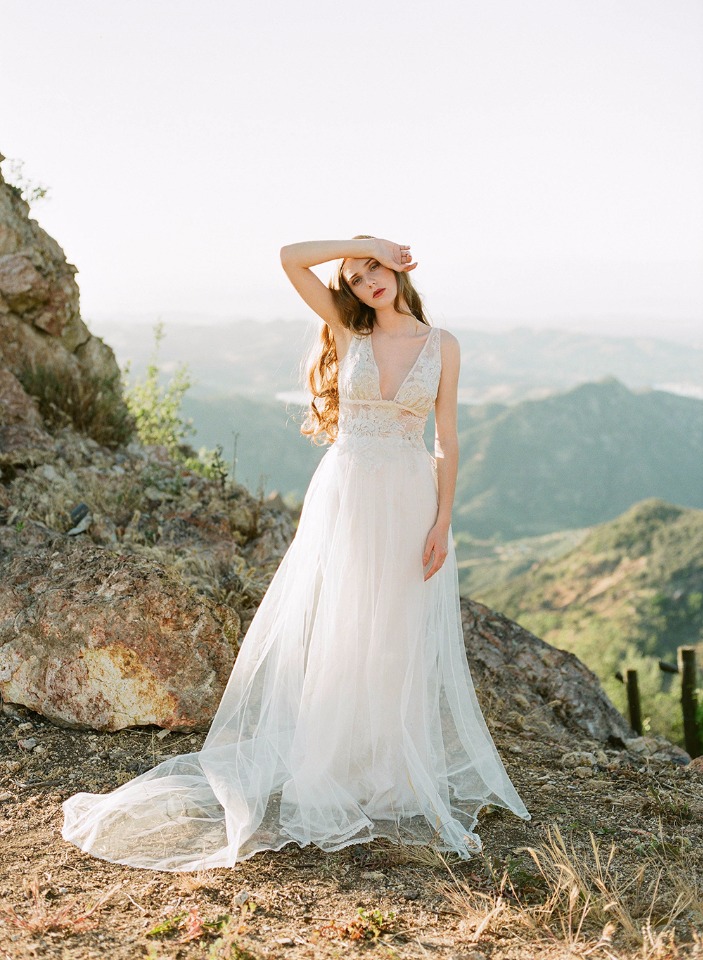 romantic wedding dress by Claire Pettibone