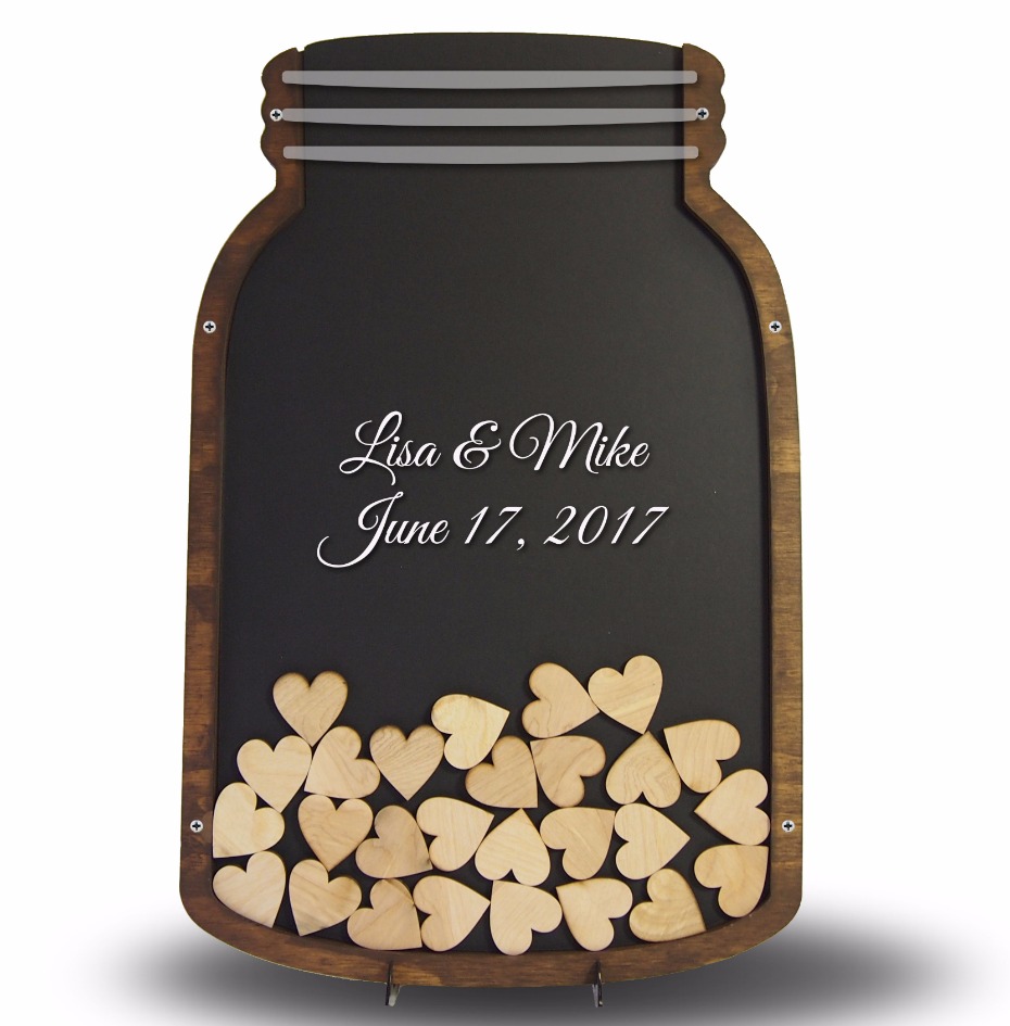 mason jar guest book from Coosa Designs