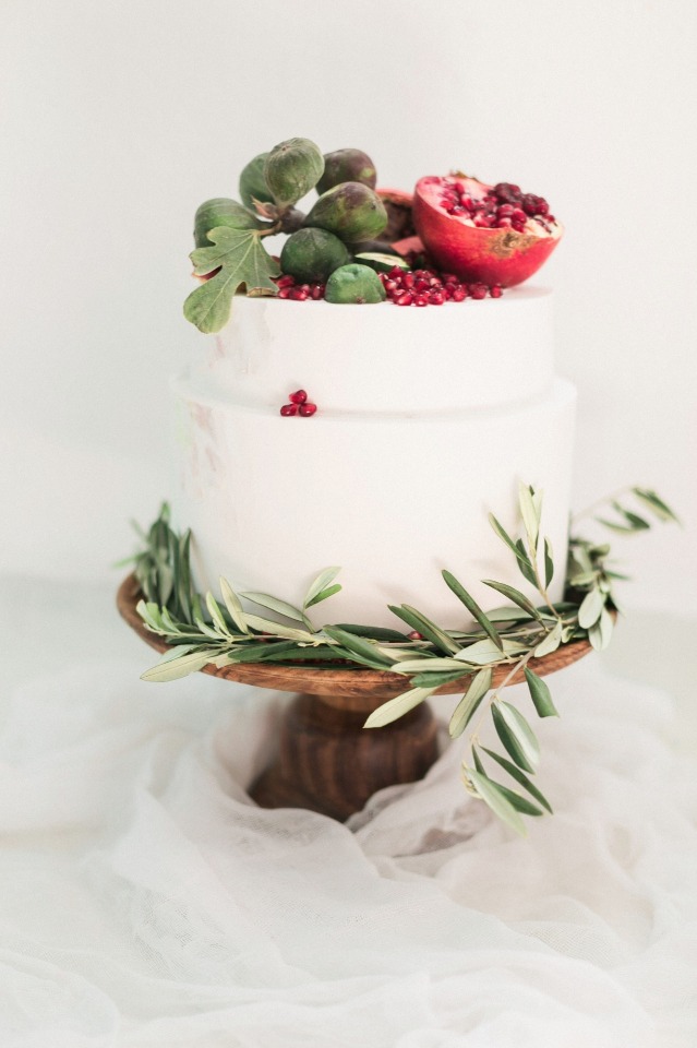 fruit topped wedding cake
