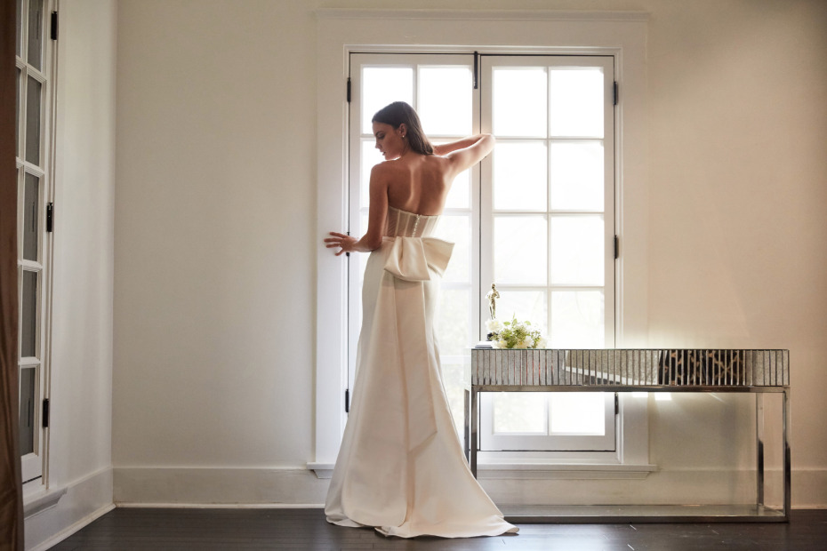 structured wedding gown from Floravere