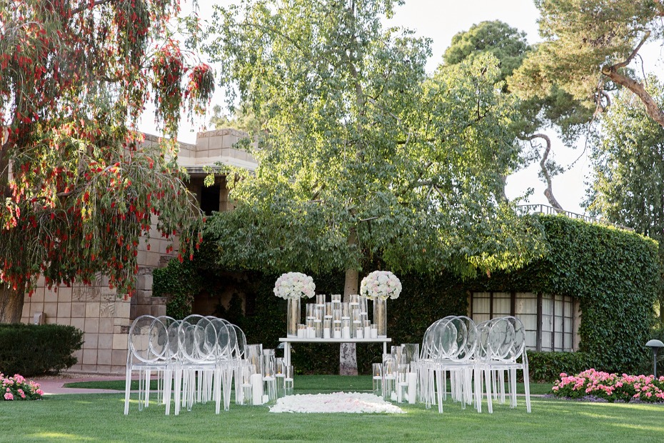 modern chic garden wedding idea