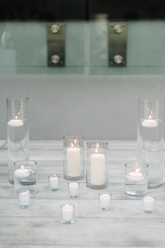 White candles always look beautiful