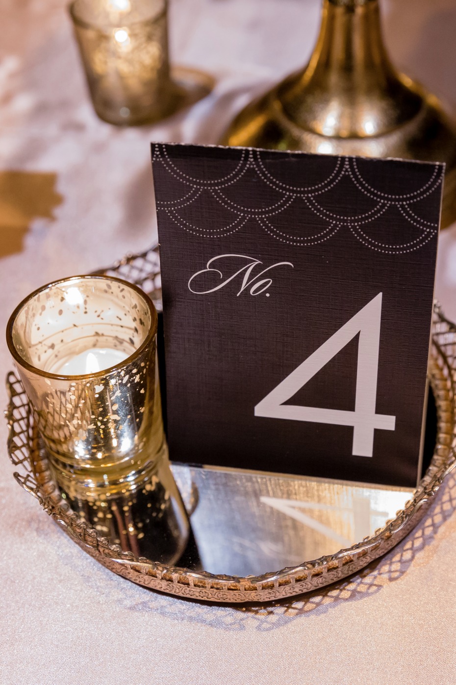 Modern chic table number