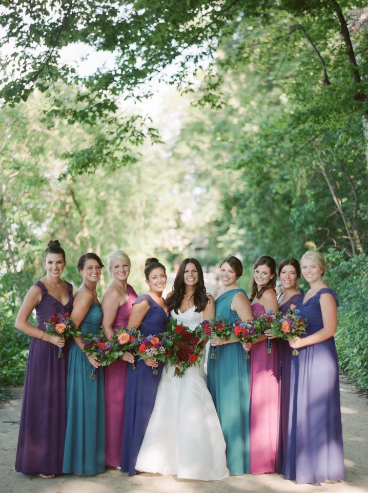 jewel toned bridesmaid dresses