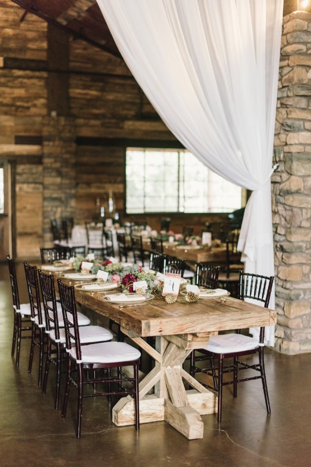 rustic chic wedding table decor