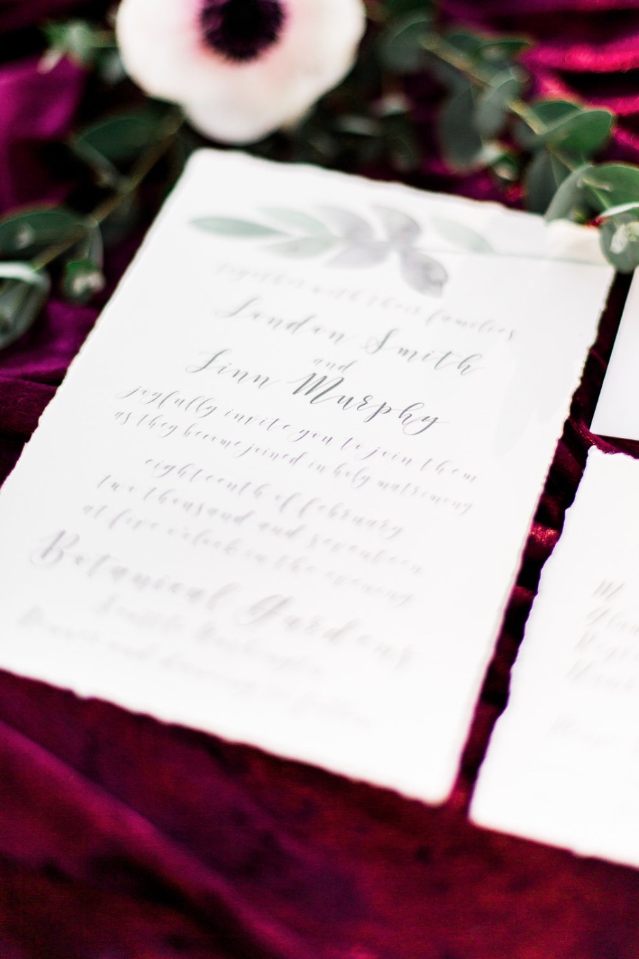 classic calligraphy wedding invitations