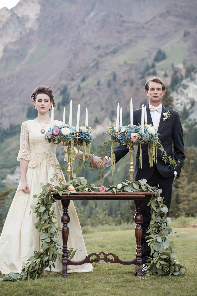 Regal French Wedding Ideas in the Mountains of Utah