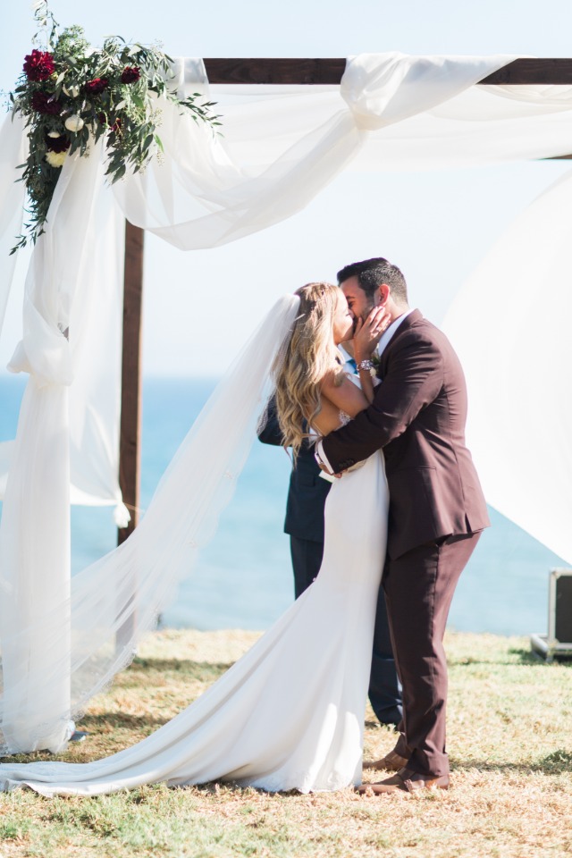 sealing the vows with a kiss