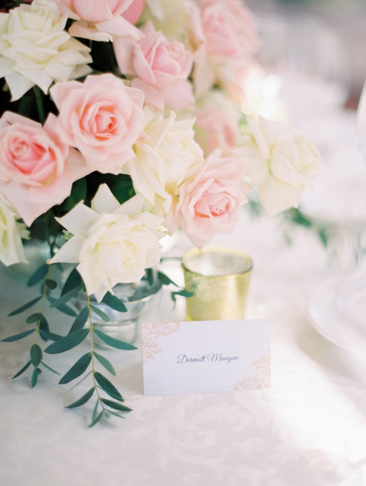 formal place cards at each place setting