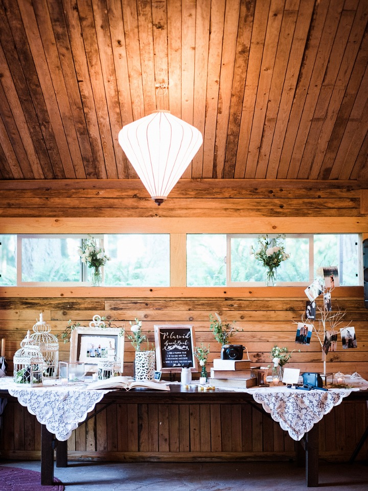 rustic welcome table