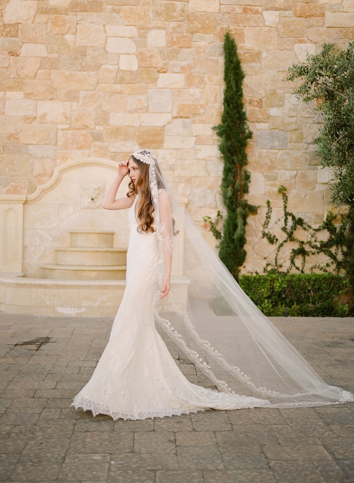 Lace wedding gown from Claire Pettibone