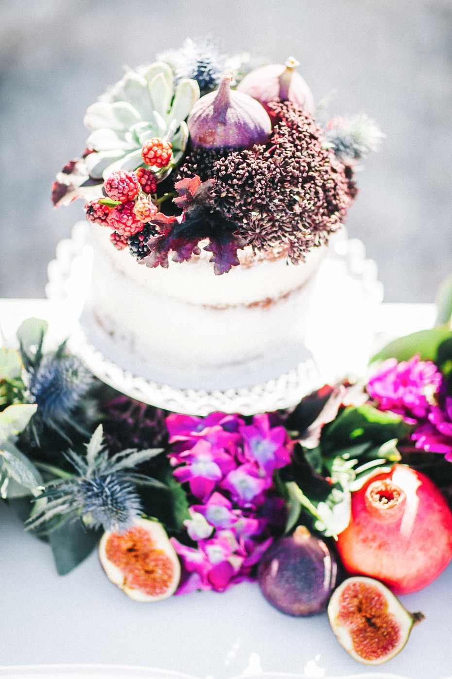 Fig and succulent cake