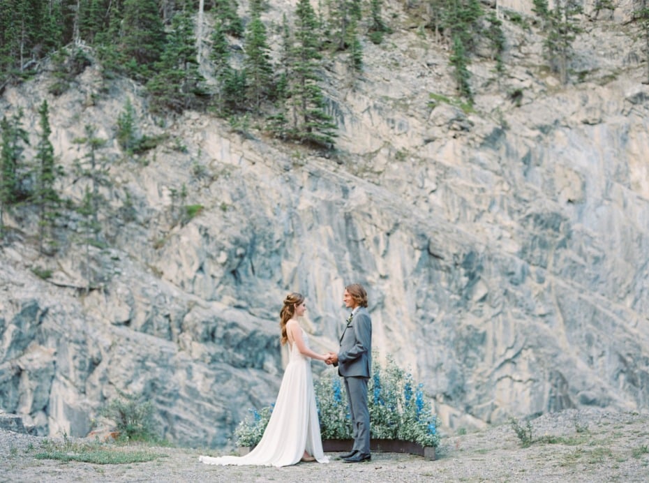 Mountain wedding ceremony