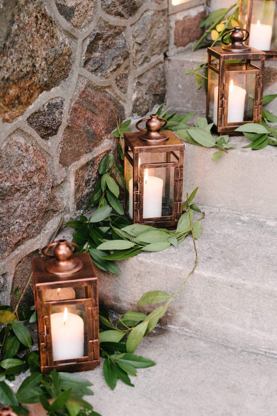 copper wedding lanterns