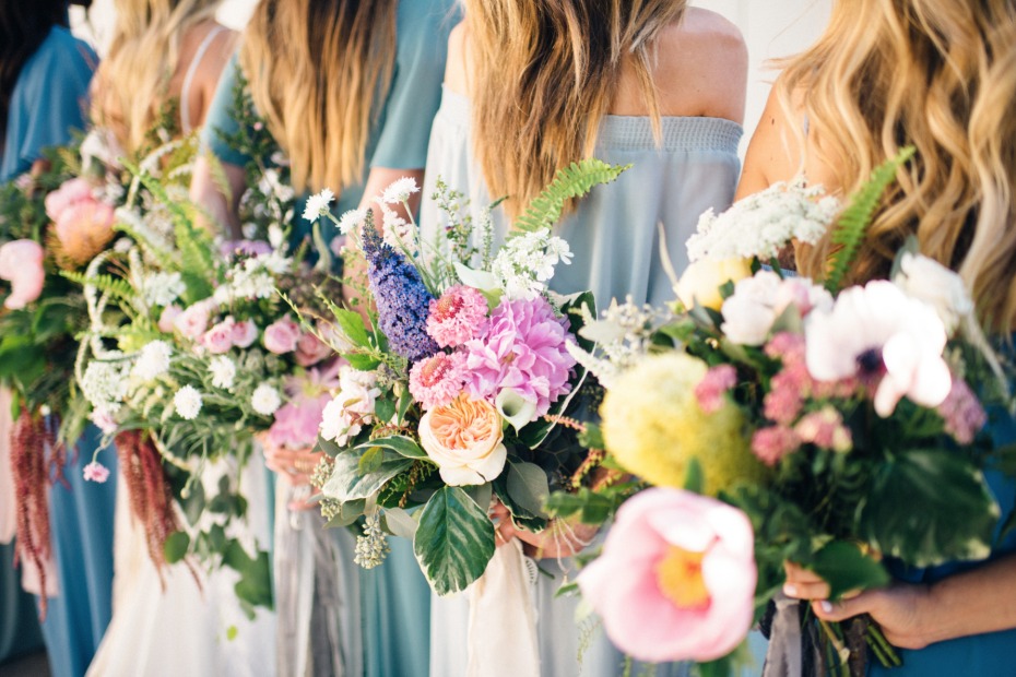 organic wildflower bouquets for your bridesmaid