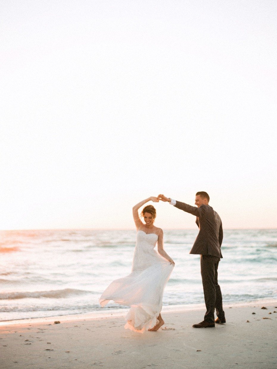 Twirl your bride on the beach