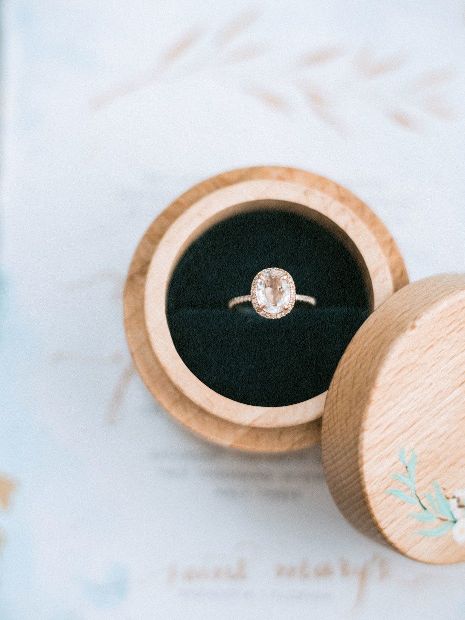 Love this wood ring box and that DIAMOND