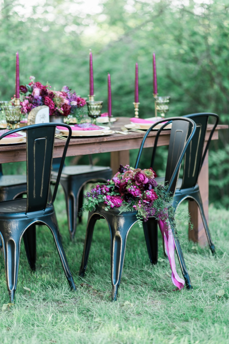modern boho wedding table