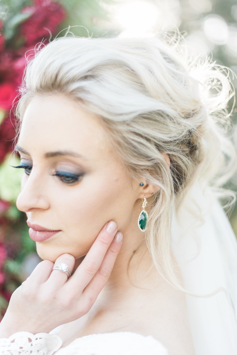 emerald wedding earrings