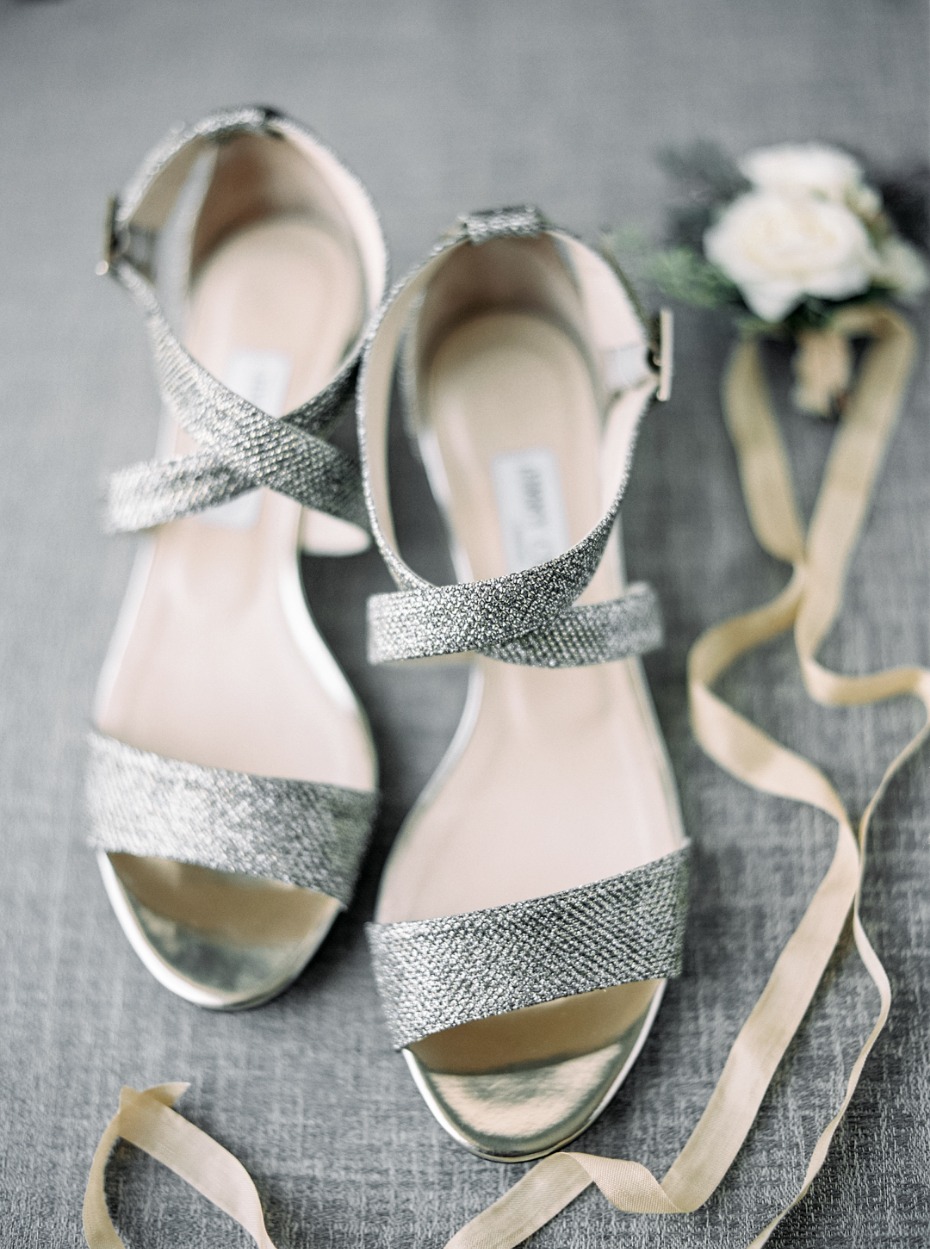 Gold wedding heels