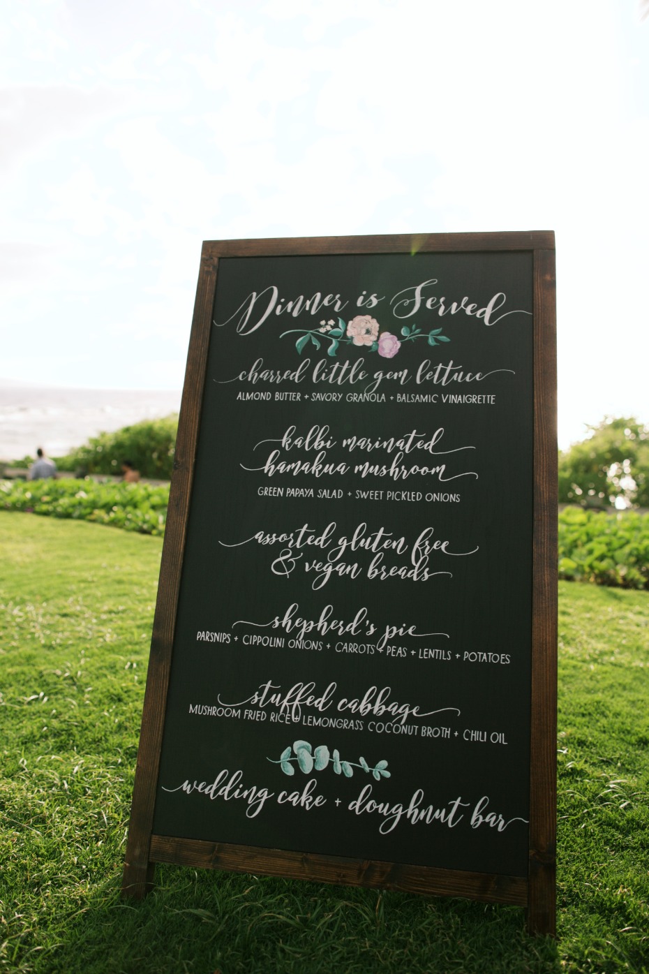 Beautiful menu sign